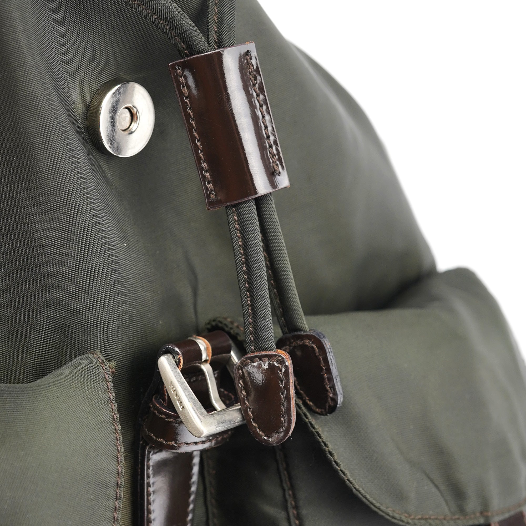 B2811F Military Green Tessuto Vela Backpack