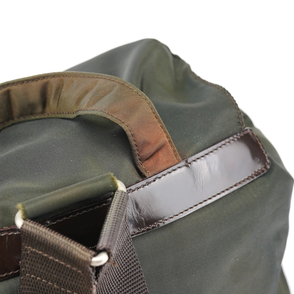 B2811F Military Green Tessuto Vela Backpack