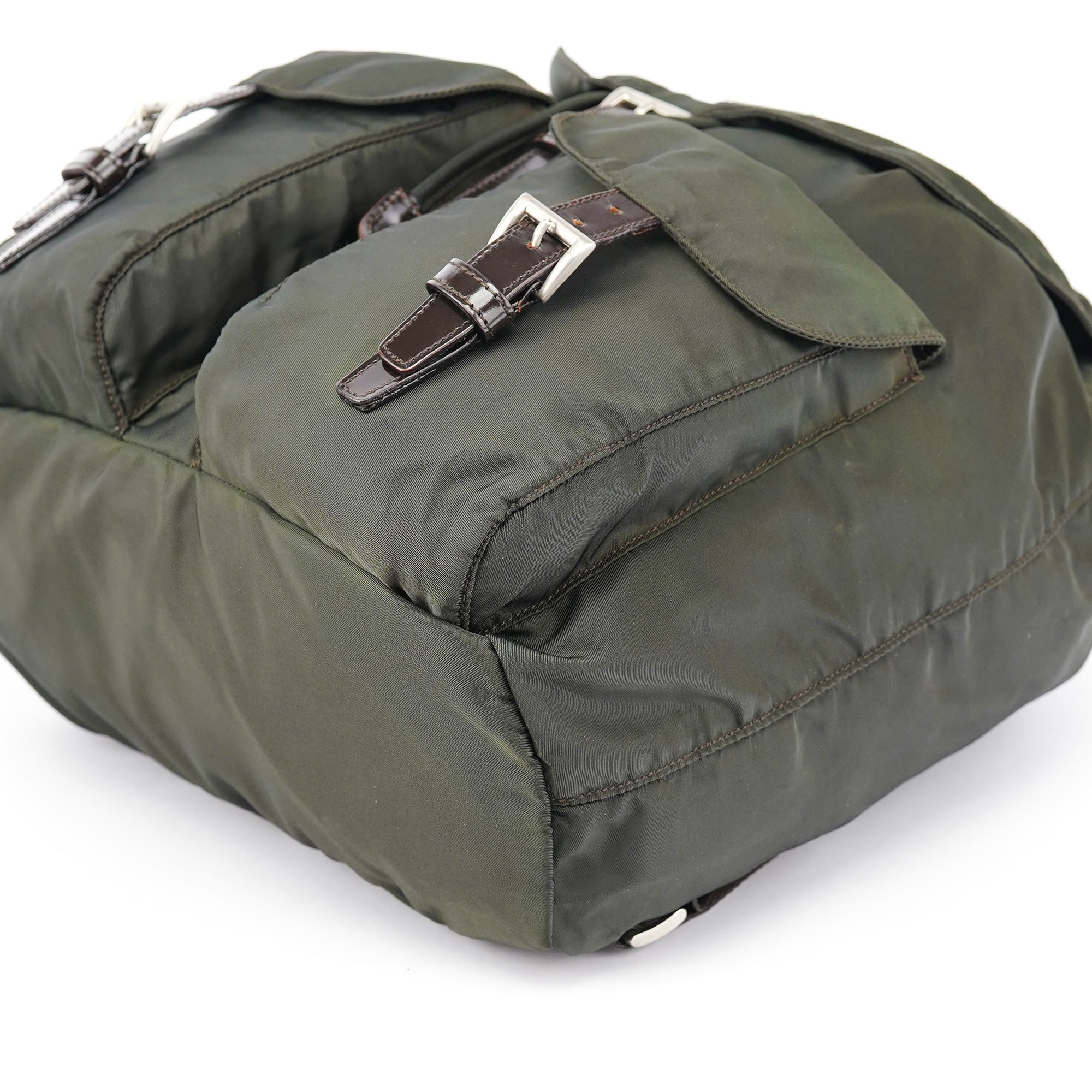 B2811F Military Green Tessuto Vela Backpack