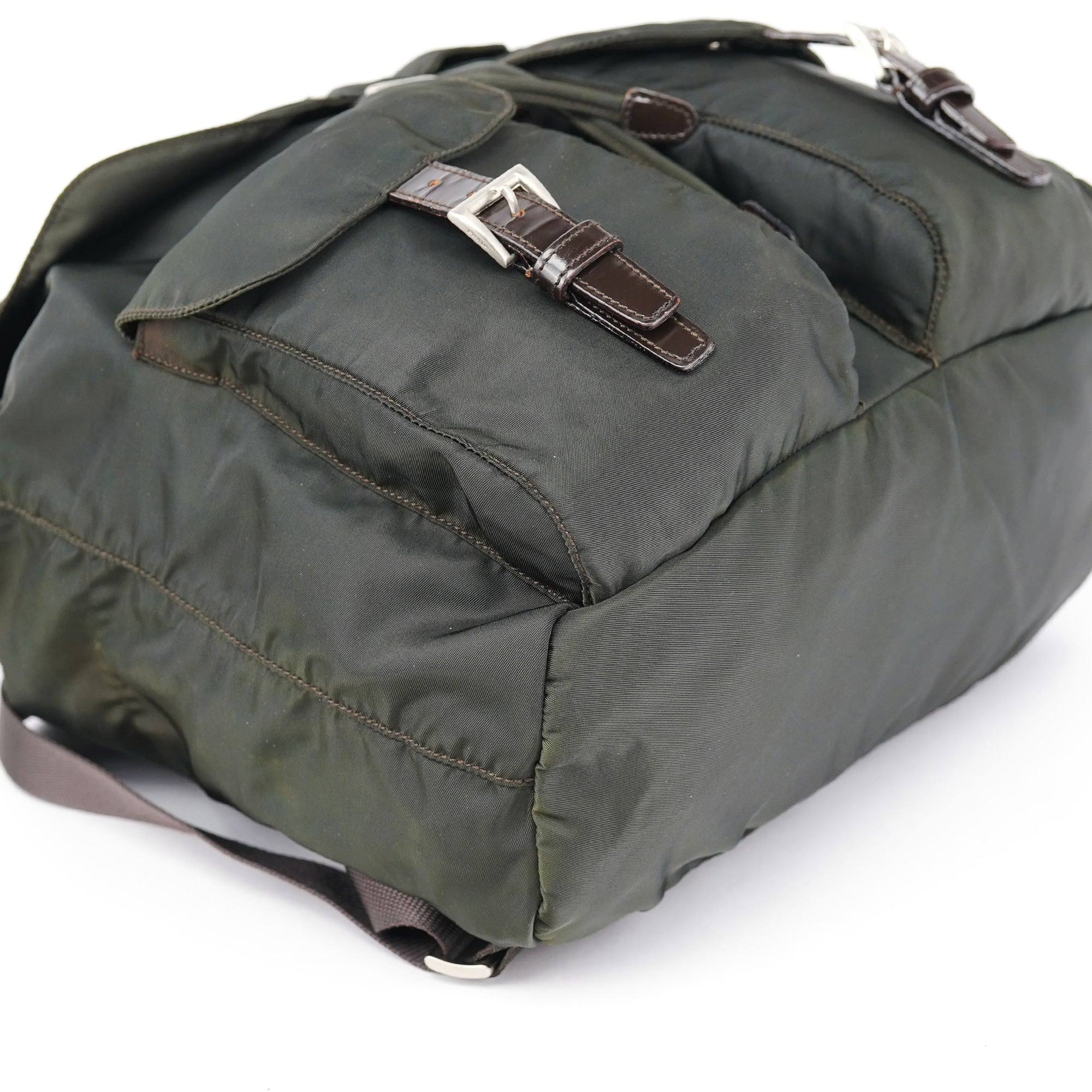 B2811F Military Green Tessuto Vela Backpack