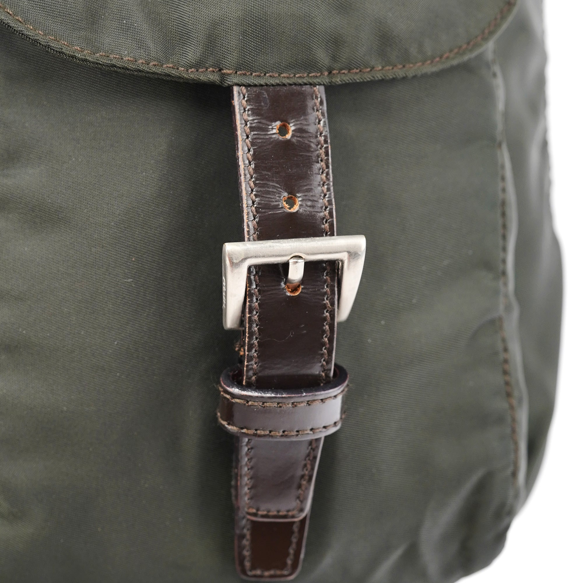 B2811F Military Green Tessuto Vela Backpack