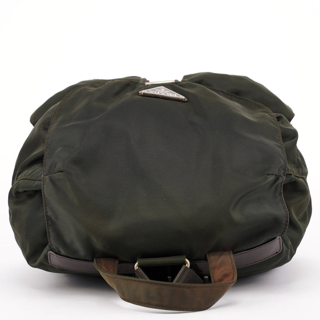 B2811F Military Green Tessuto Vela Backpack