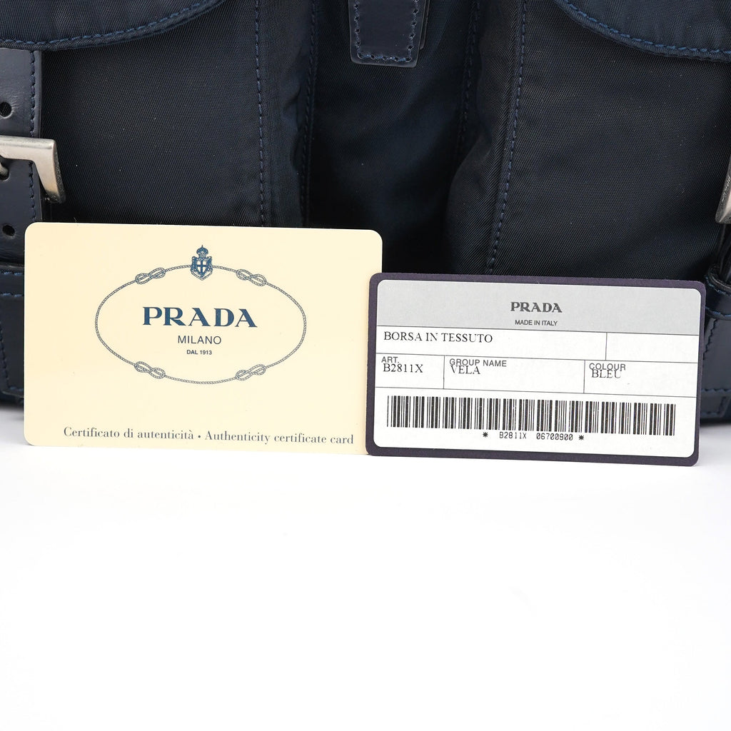 B2811F Navy Tessuto Vela Backpack