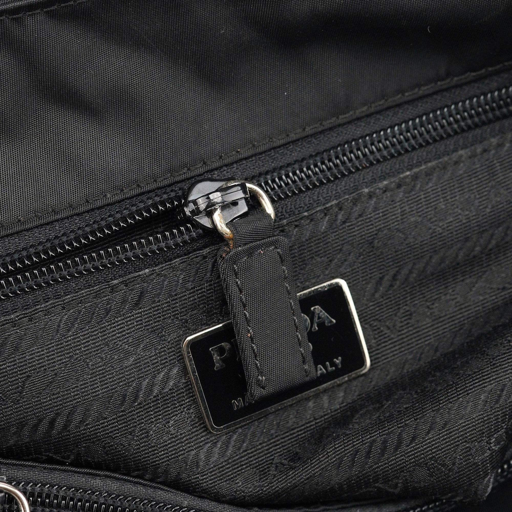 B3864 Black Tessuto City Tote Bag