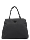 B3864 Black Tessuto City Tote Bag