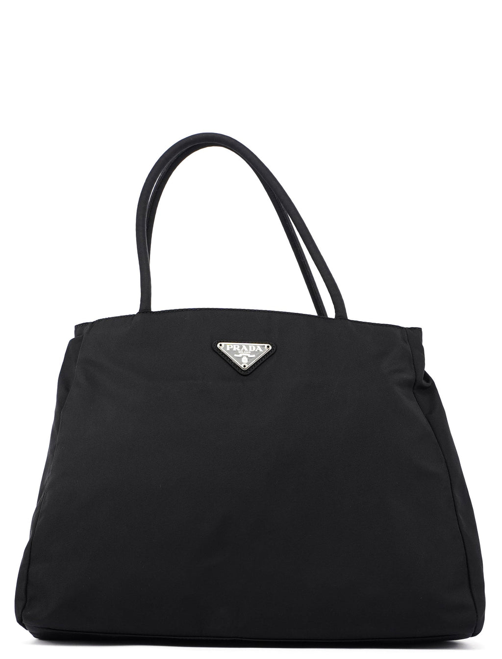 B3864 Black Tessuto City Tote Bag