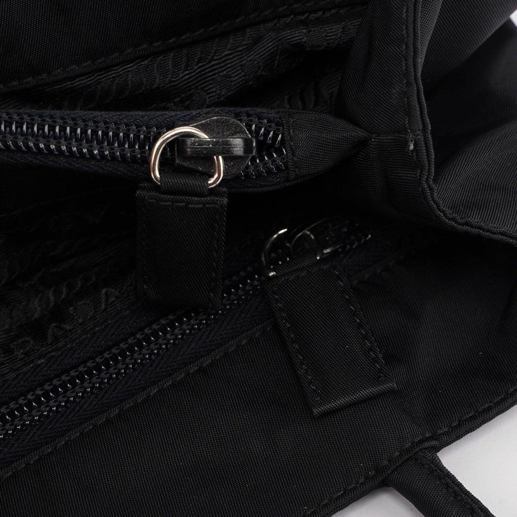 B3864 Black Tessuto City Tote Bag