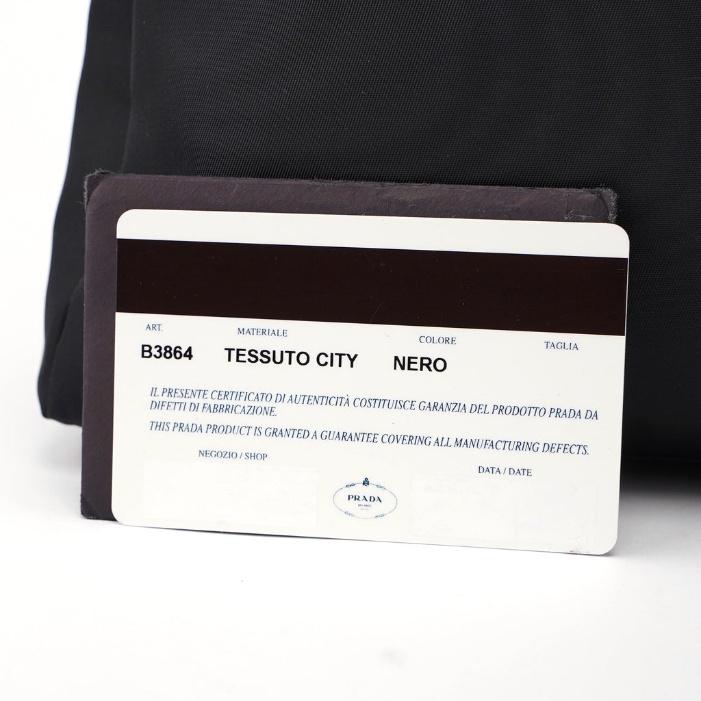 B3864 Black Tessuto City Tote Bag