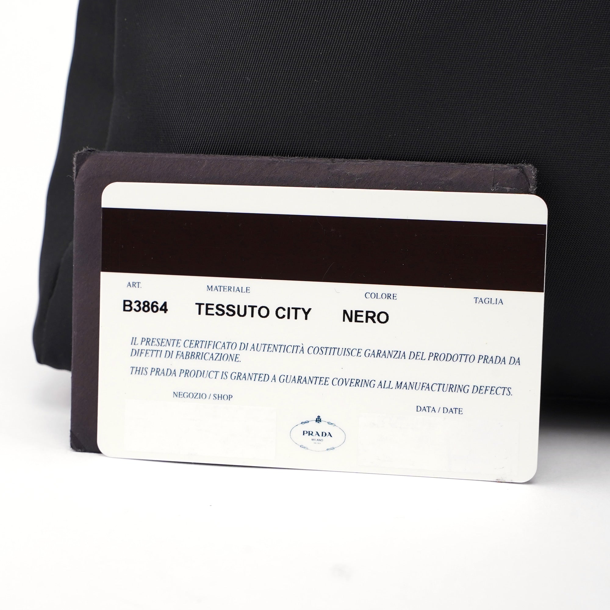 B3864 Black Tessuto City Tote Bag