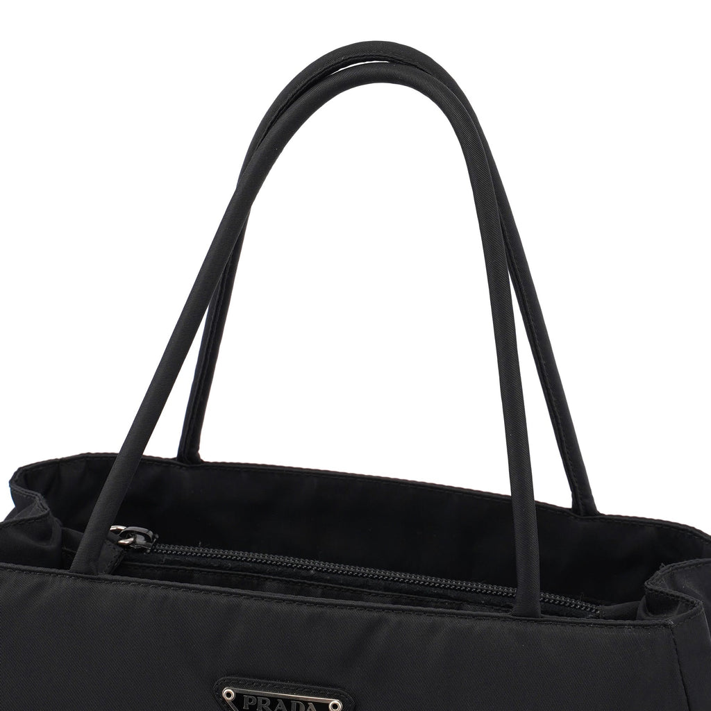 B3864 Black Tessuto City Tote Bag
