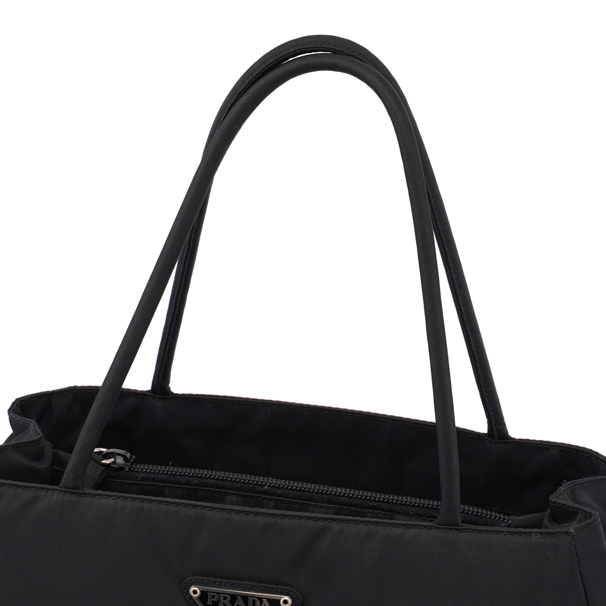 B3864 Black Tessuto City Tote Bag
