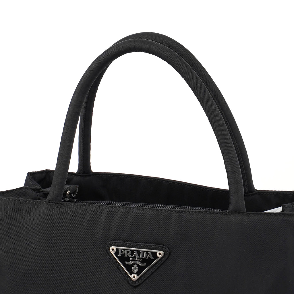 B3864 Black Tessuto City Tote Bag