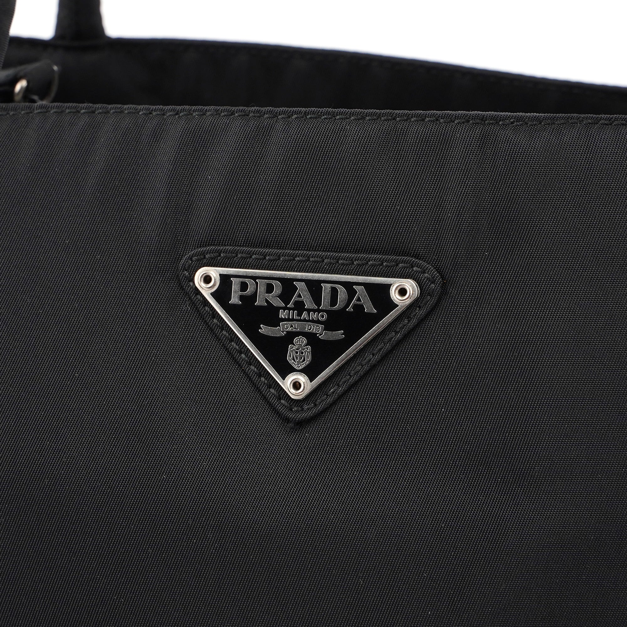 B3864 Black Tessuto City Tote Bag