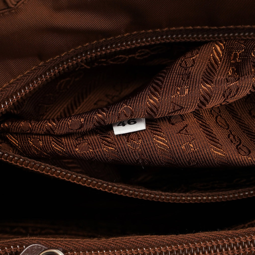 B3864 Brown Tessuto Tote