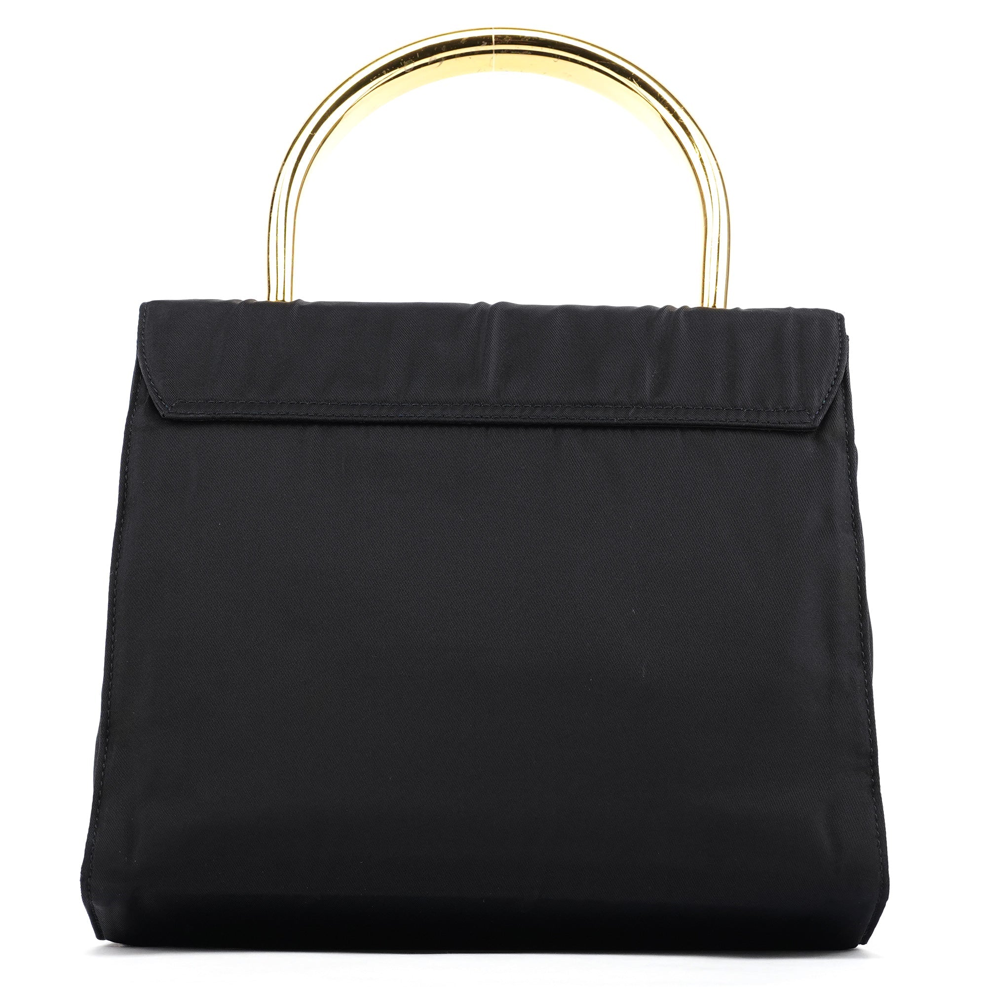 B4066Y Navy Tessuto Metallo Top Handle Bag