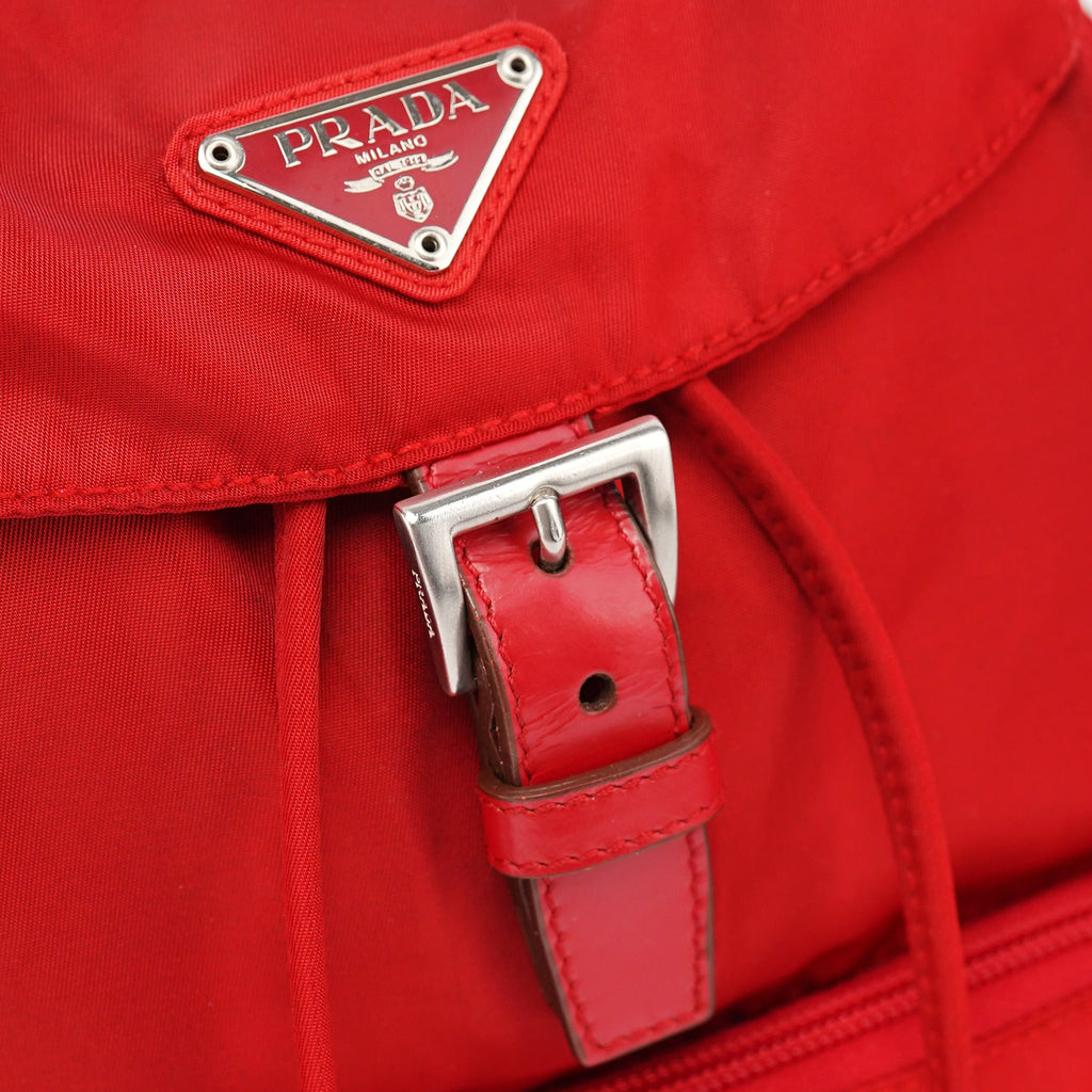 B4650 Red Tessuto Vela Backpack
