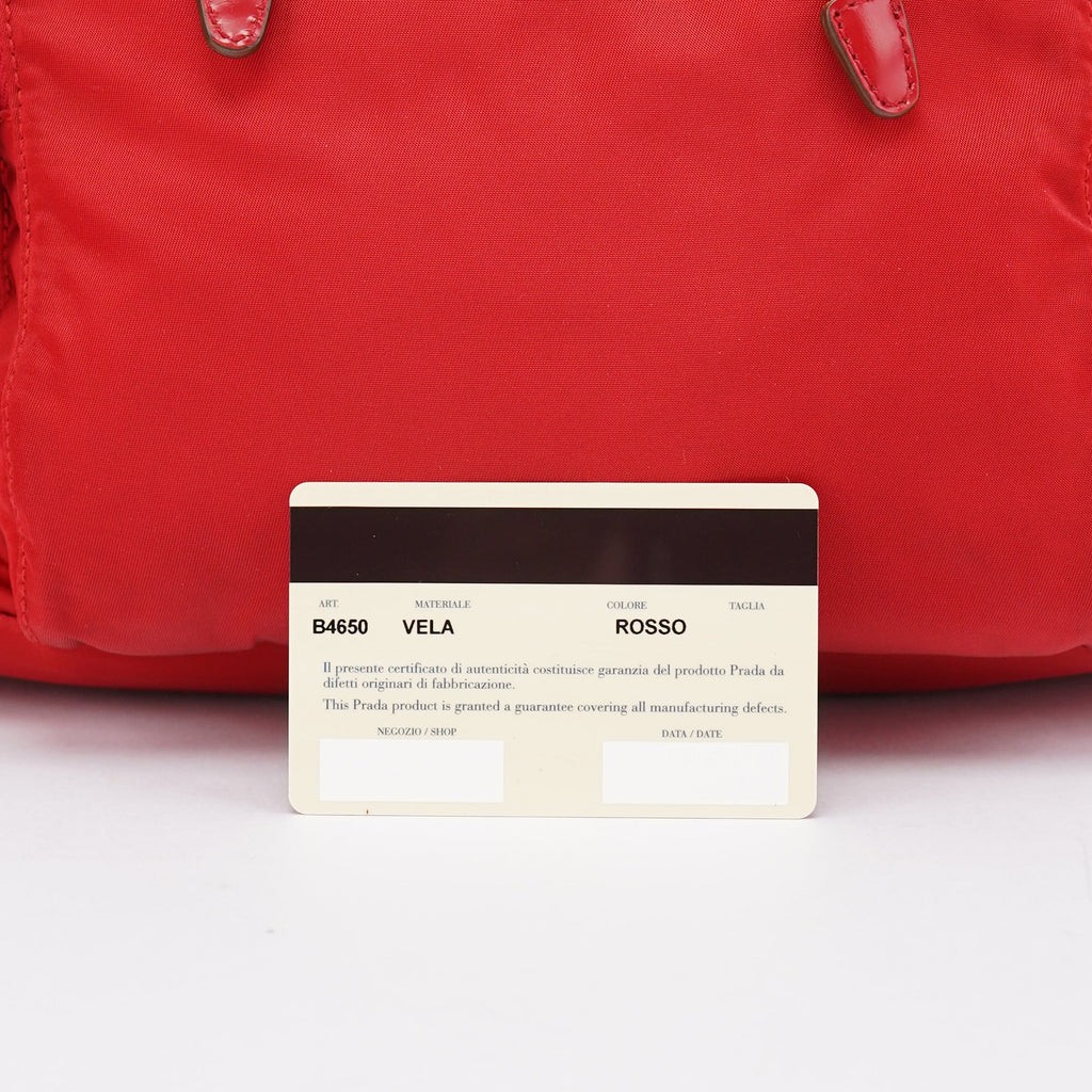 B4650 Red Tessuto Vela Backpack
