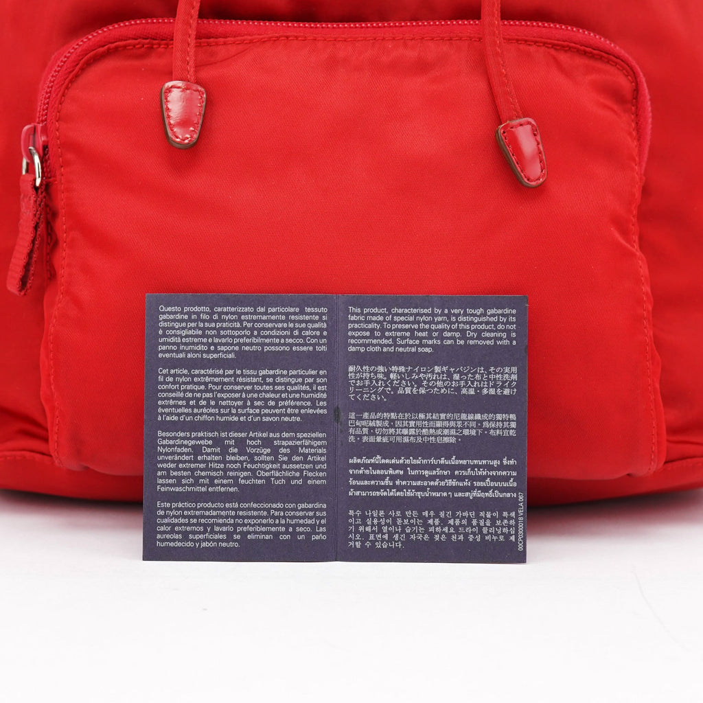 B4650 Red Tessuto Vela Backpack