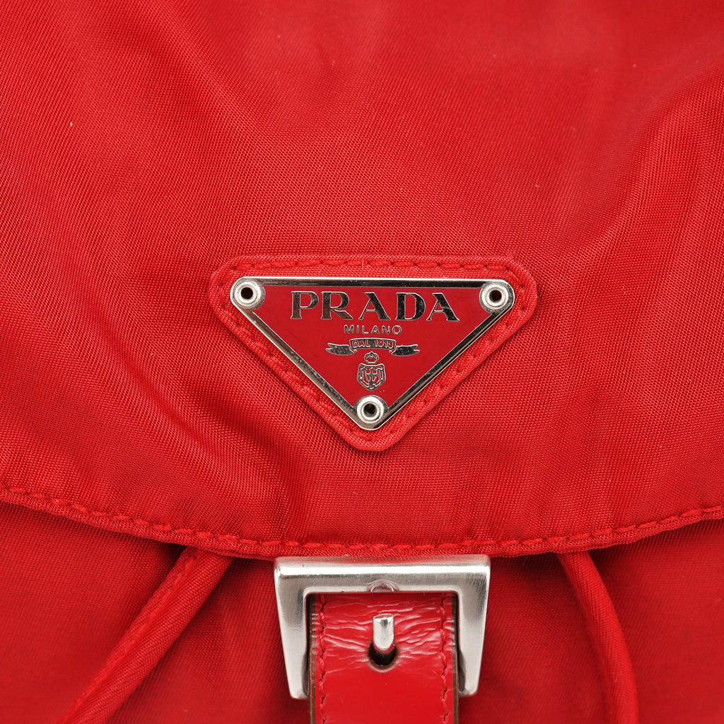 B4650 Red Tessuto Vela Backpack