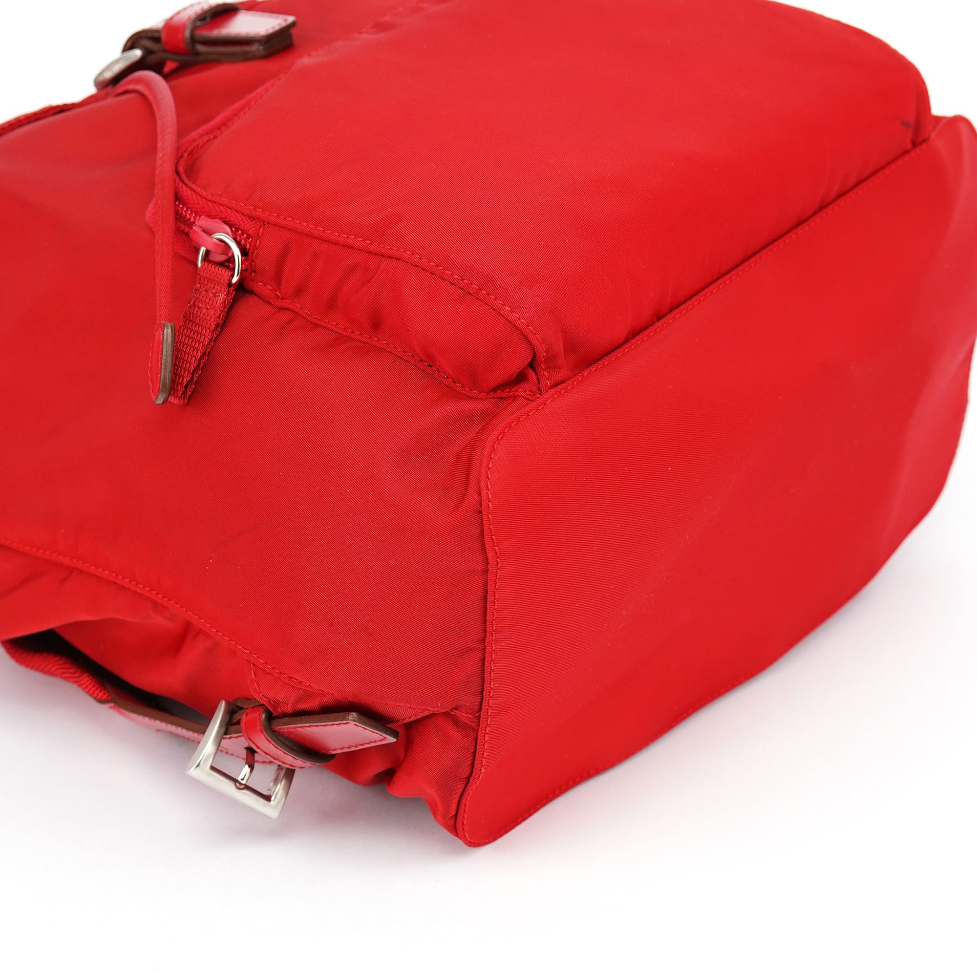 B4650 Red Tessuto Vela Backpack