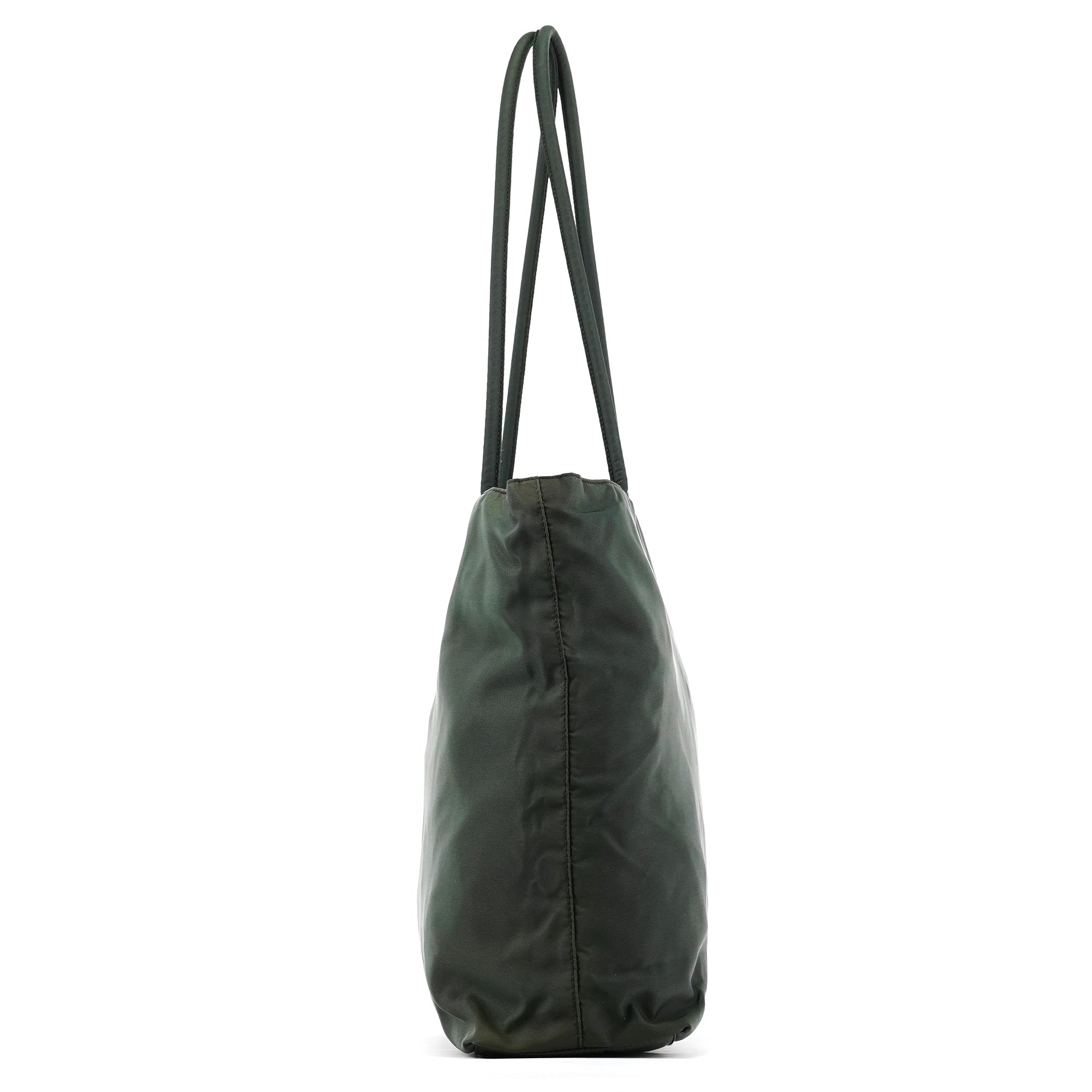 B4681 Green Tessuto City Nylon Tote Bag