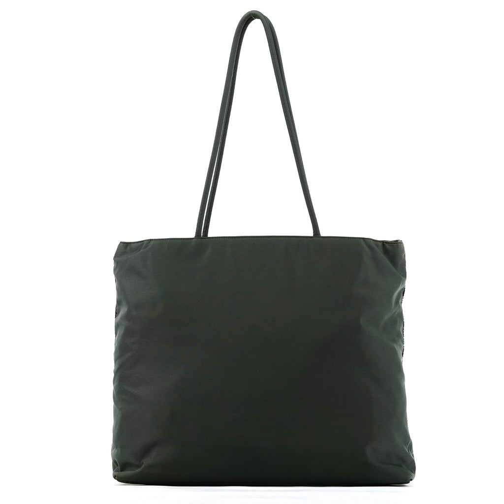 B4681 Green Tessuto City Nylon Tote Bag