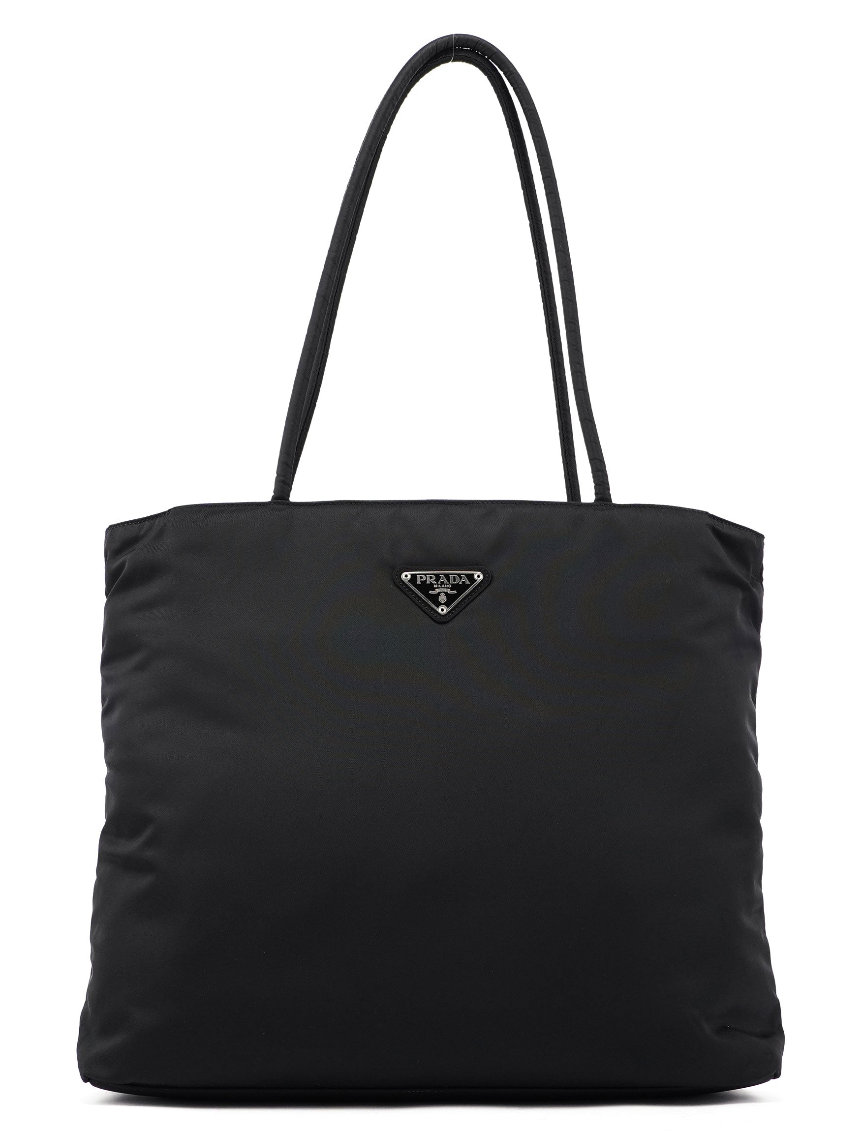 B4681 Large Black Tessuto City Tote Bag