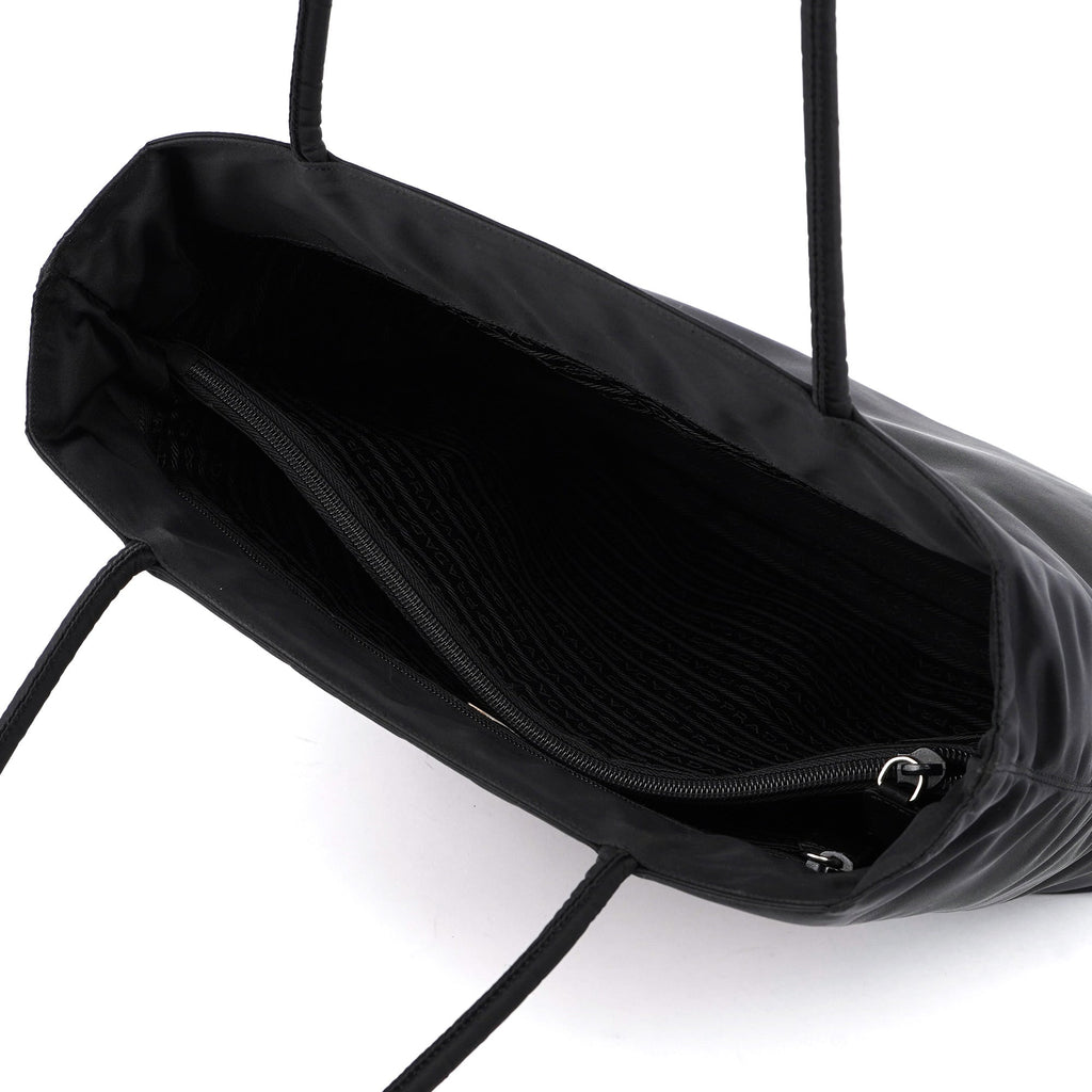 B4681 Large Black Tessuto City Tote Bag