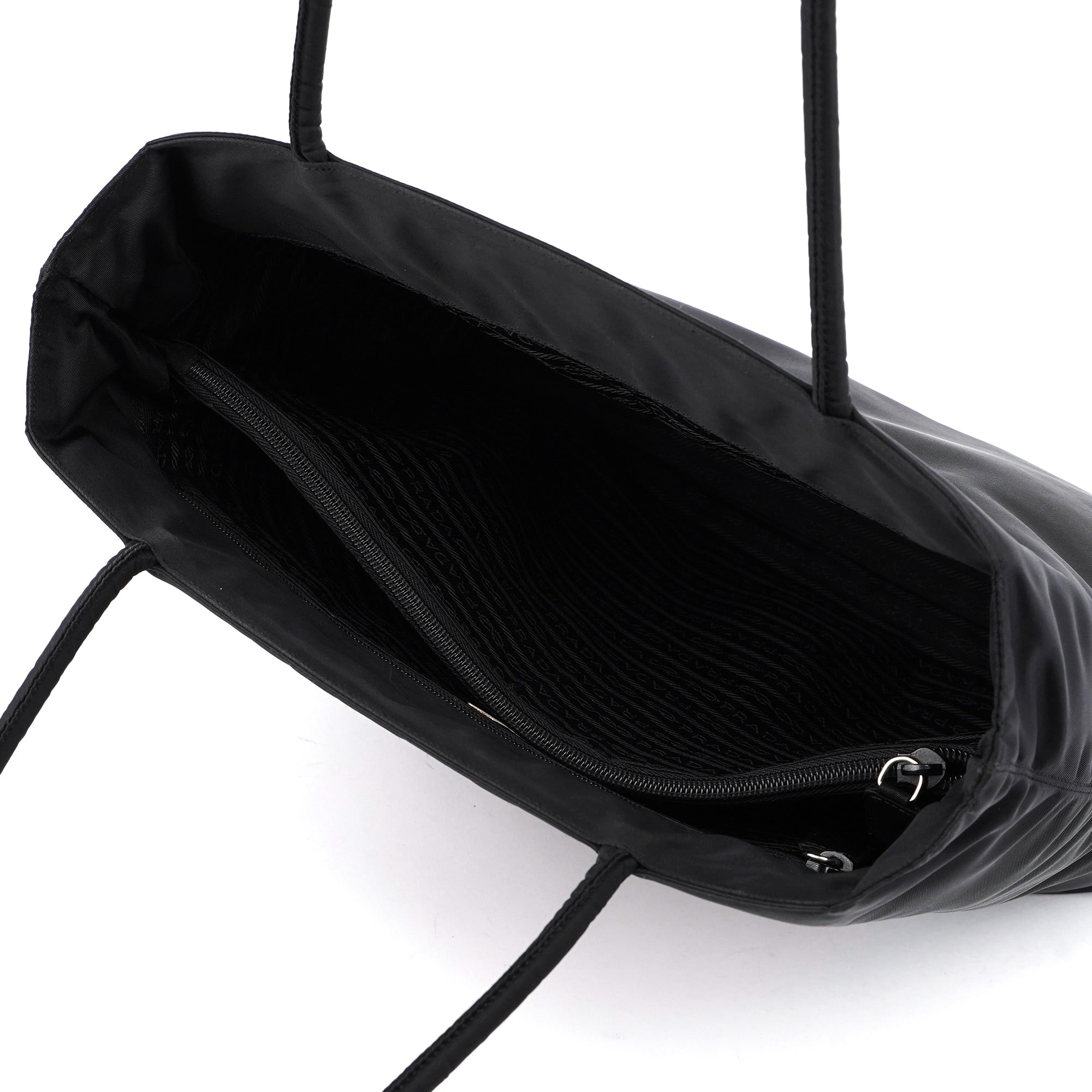 B4681 Large Black Tessuto City Tote Bag