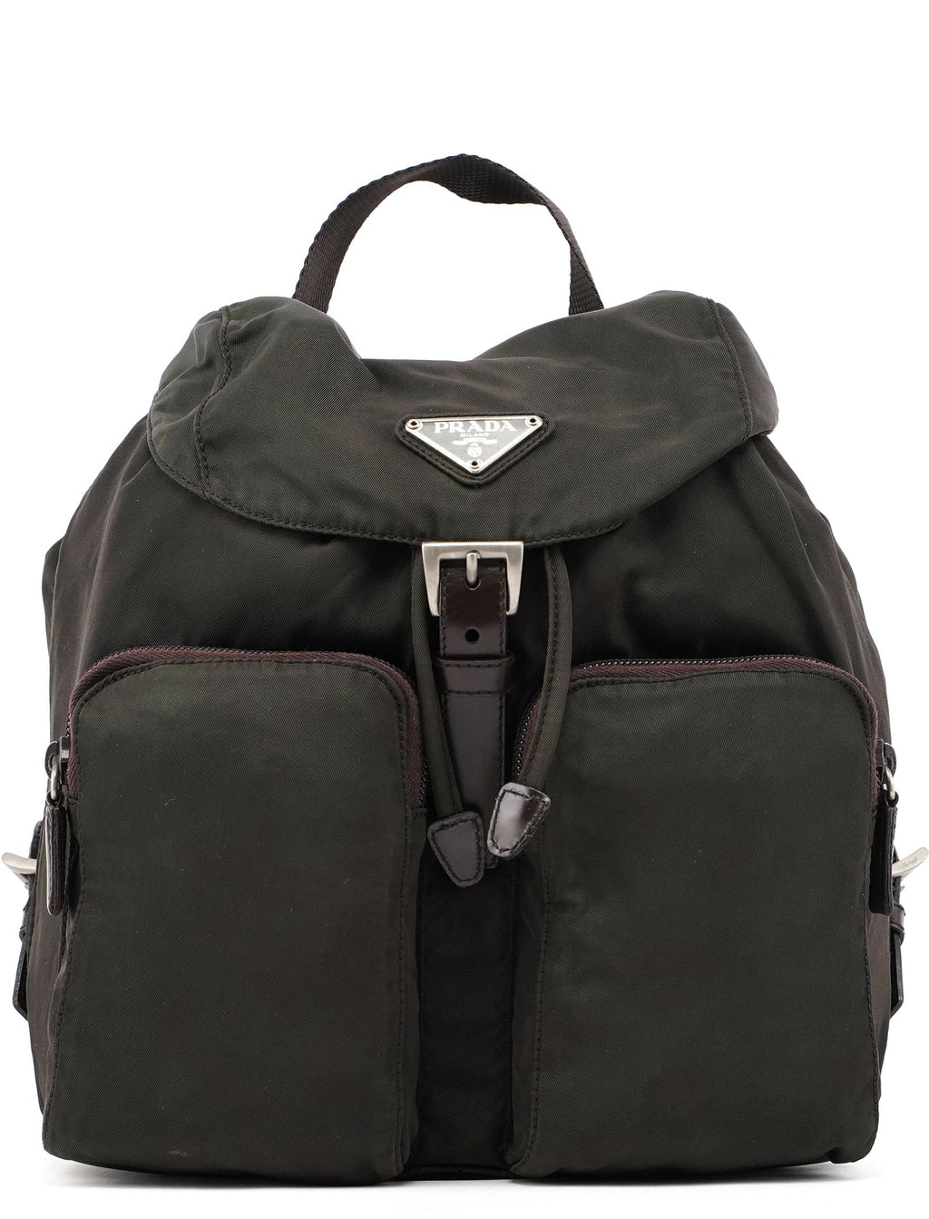 B5885 Green Tessuto Vela Backpack