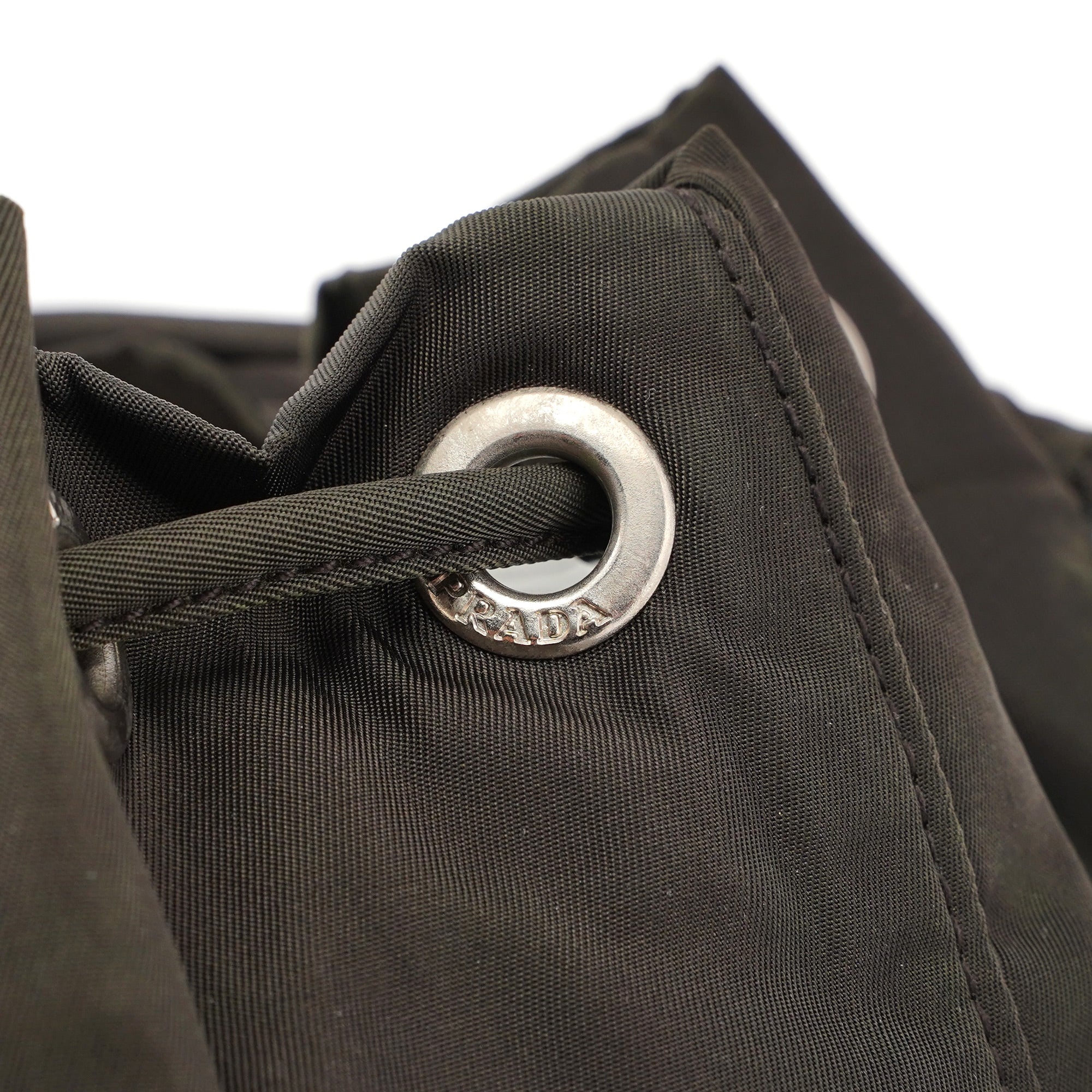 B5885 Green Tessuto Vela Backpack