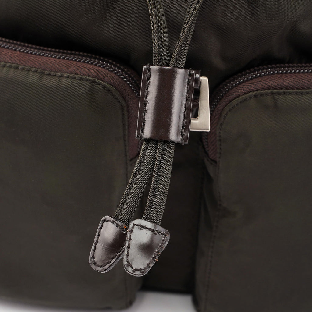B5885 Green Tessuto Vela Backpack