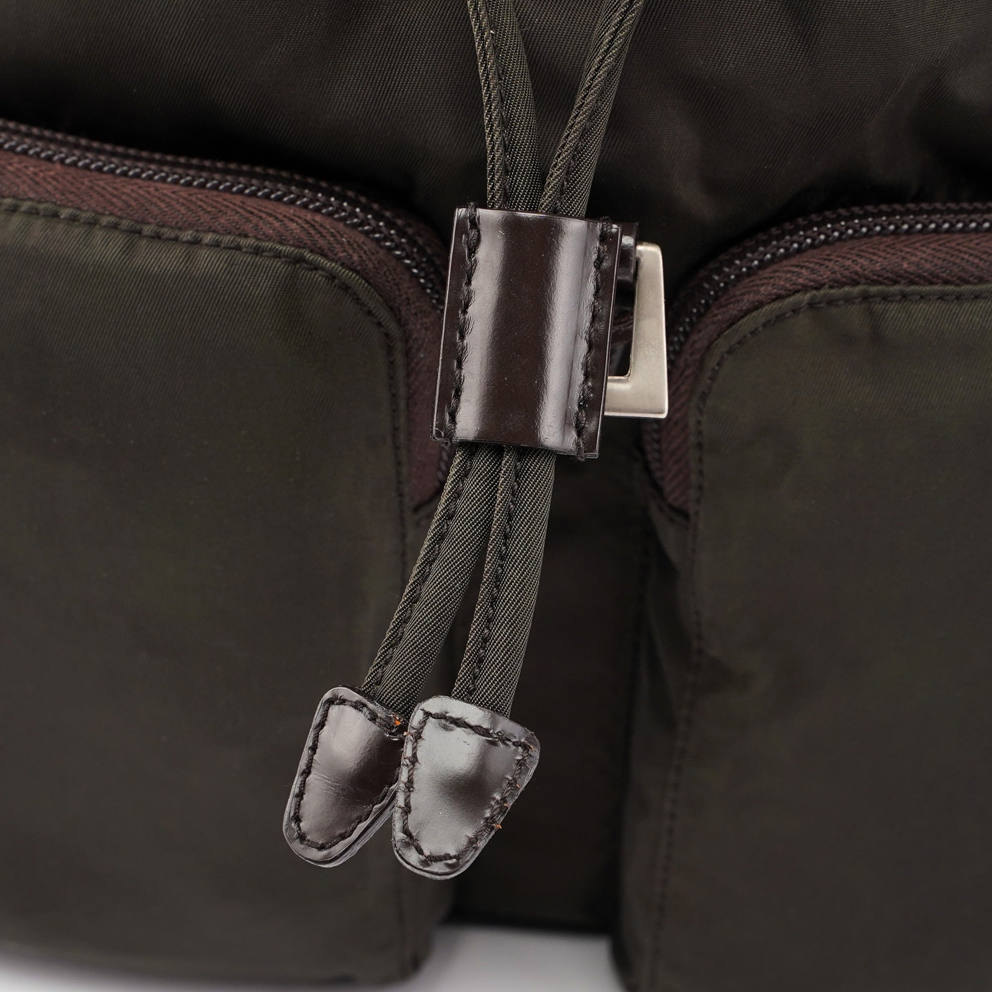 B5885 Green Tessuto Vela Backpack