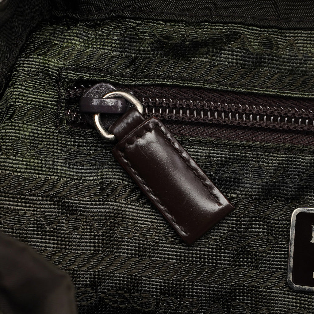 B5885 Green Tessuto Vela Backpack
