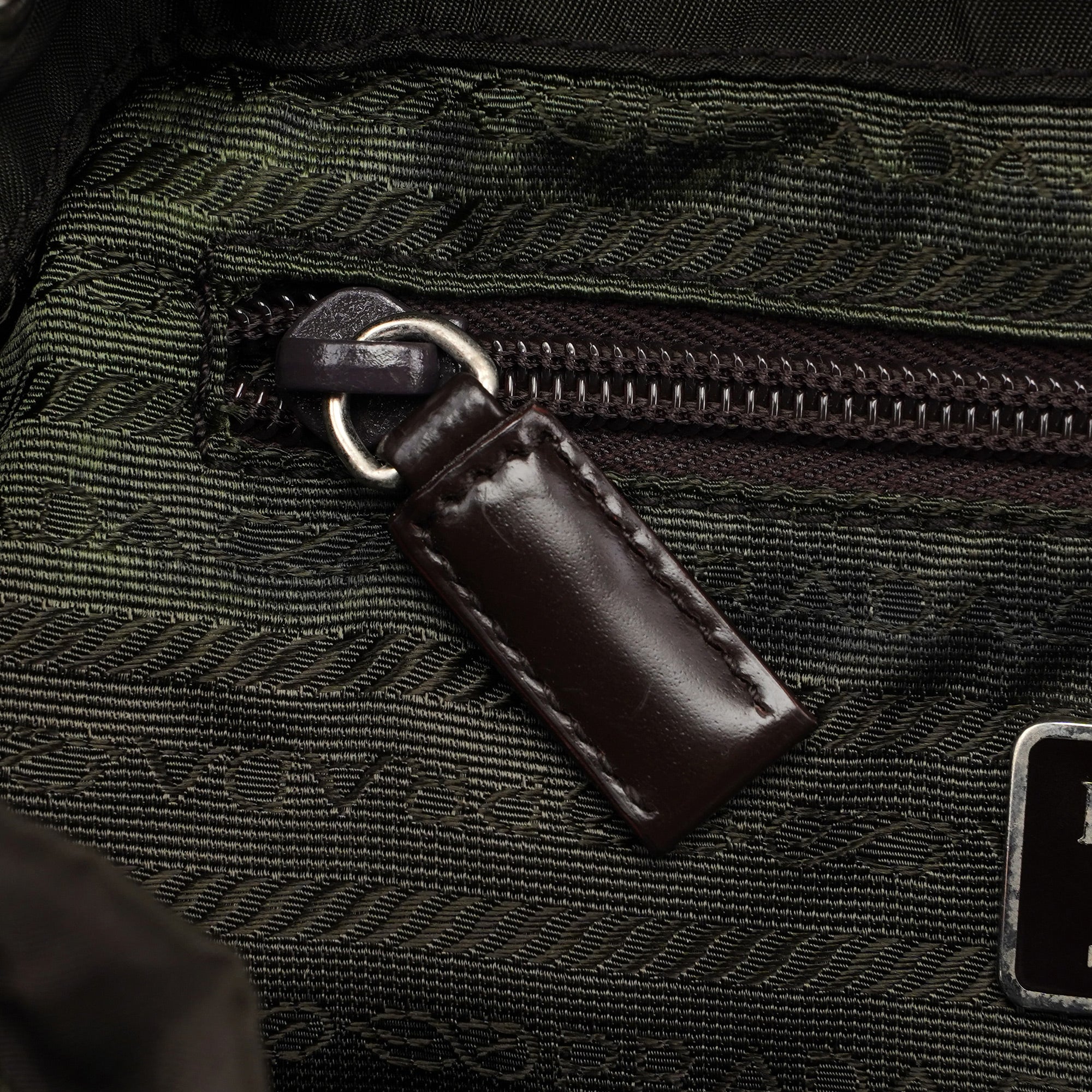 B5885 Green Tessuto Vela Backpack