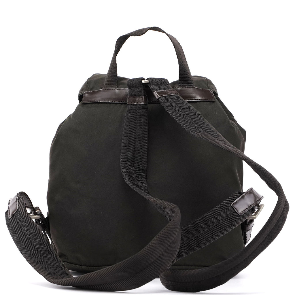 B5885 Green Tessuto Vela Backpack