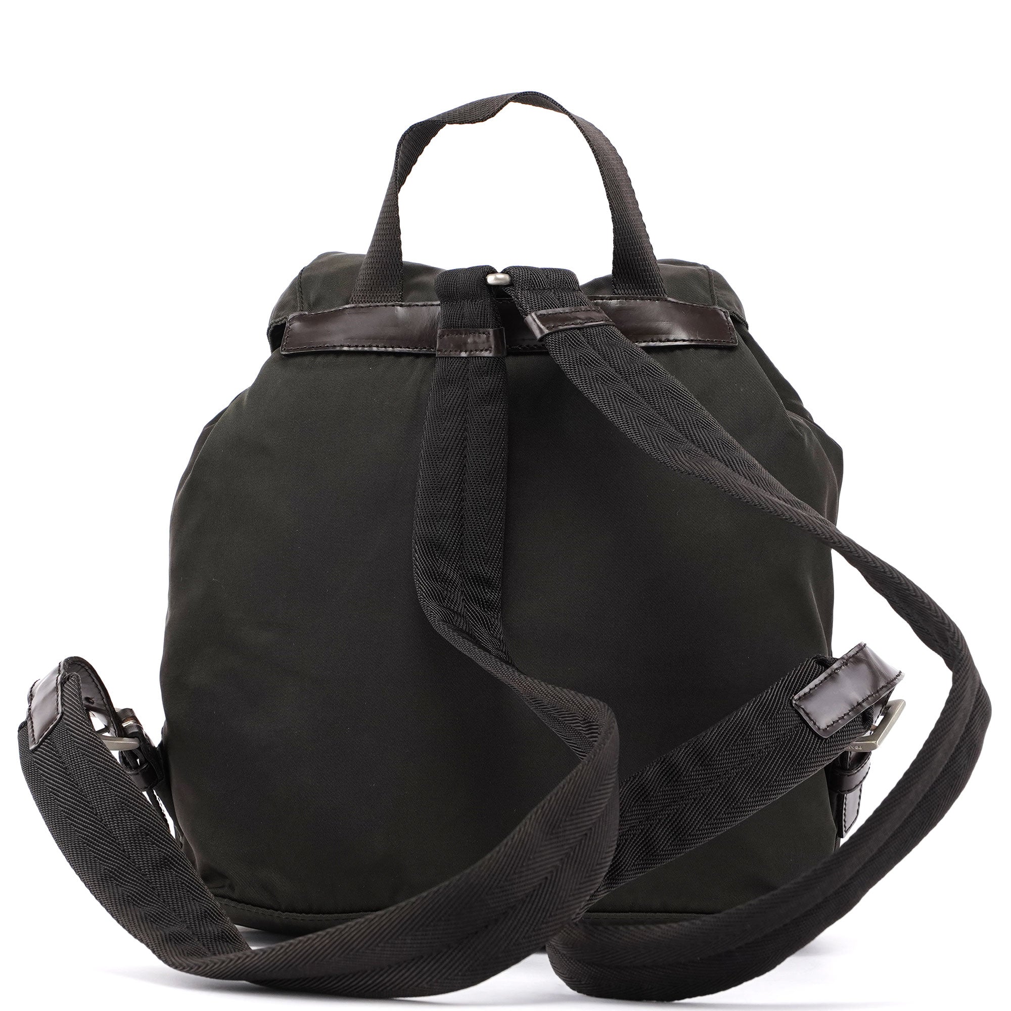 B5885 Green Tessuto Vela Backpack