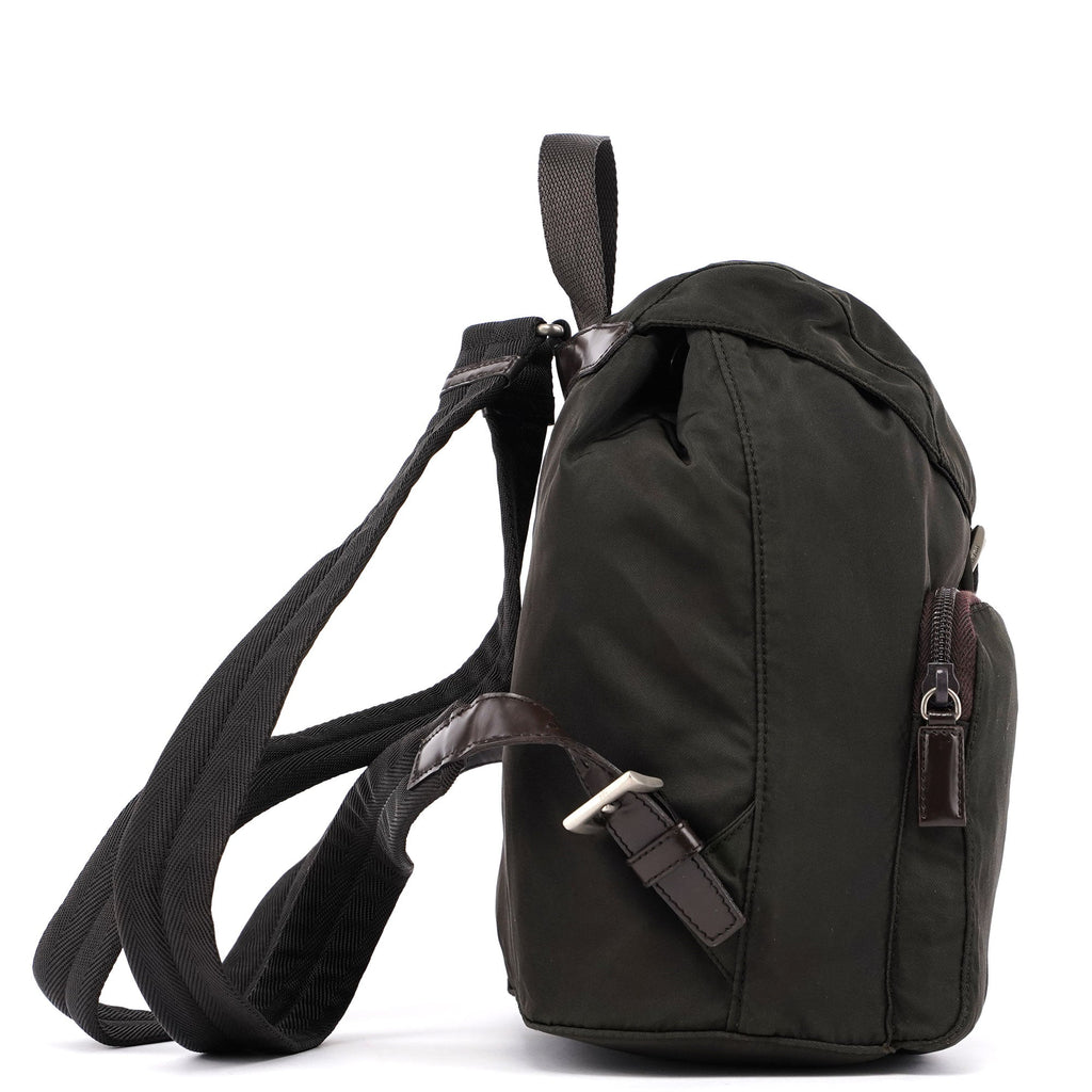 B5885 Green Tessuto Vela Backpack