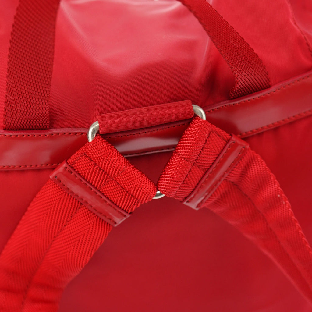 B5885 Red Tessuto Vela Backpack