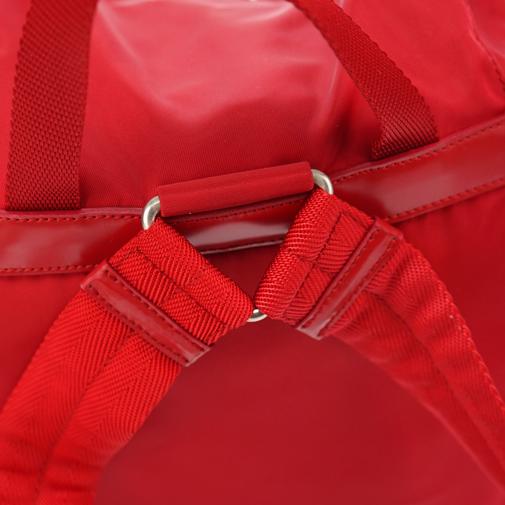 B5885 Red Tessuto Vela Backpack
