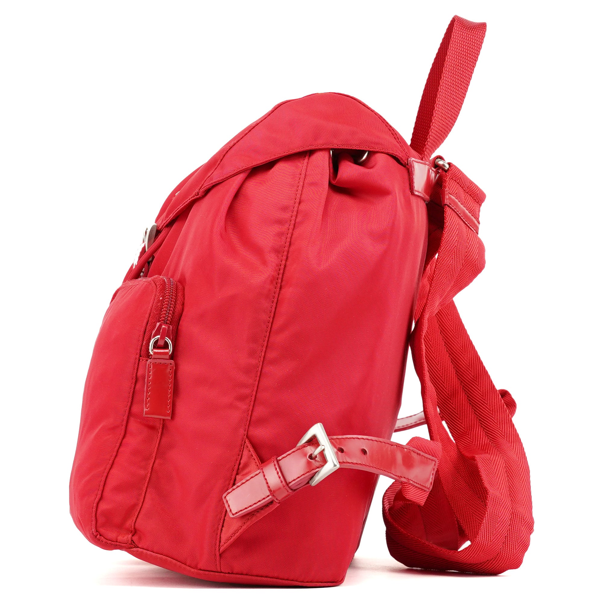 B5885 Red Tessuto Vela Backpack