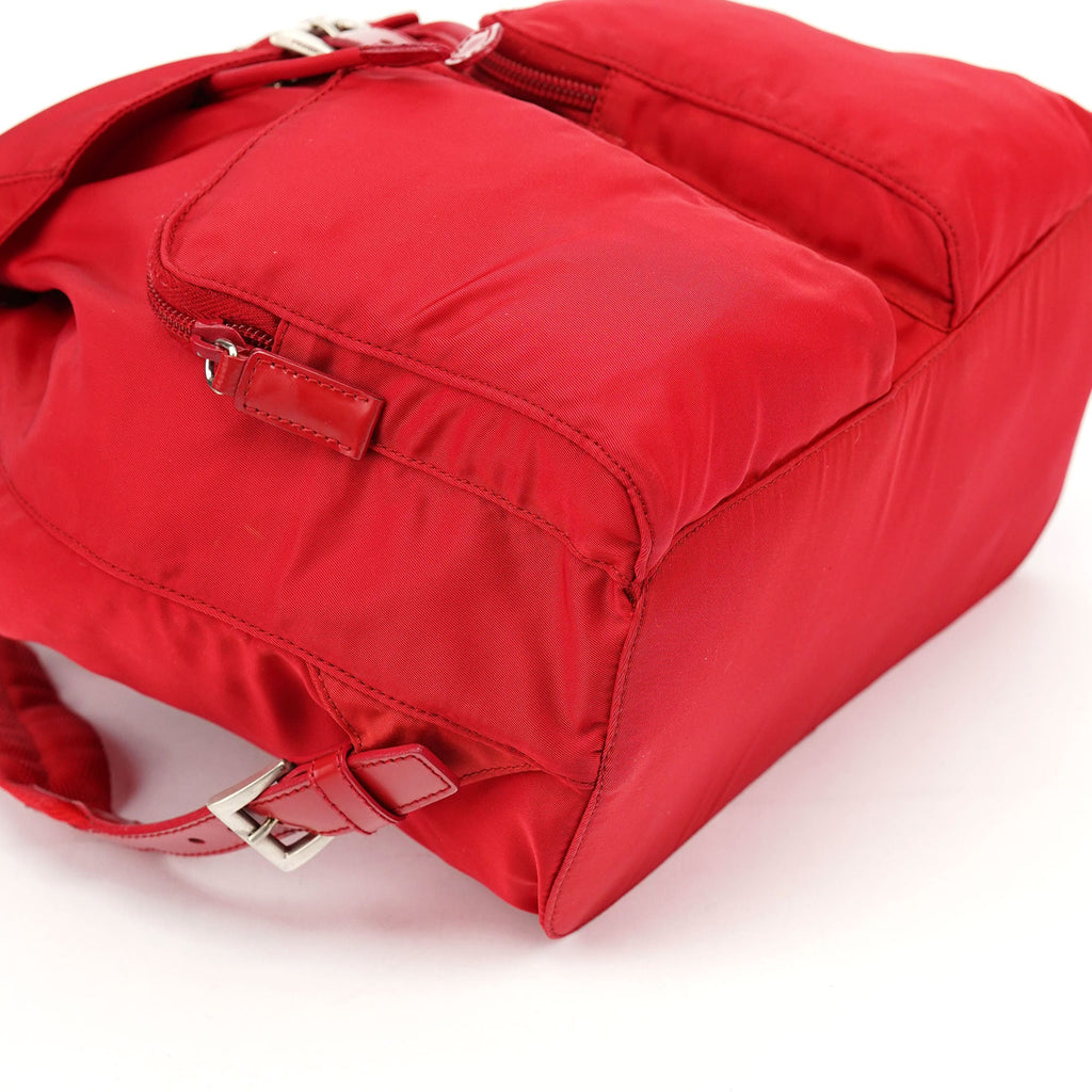 B5885 Red Tessuto Vela Backpack