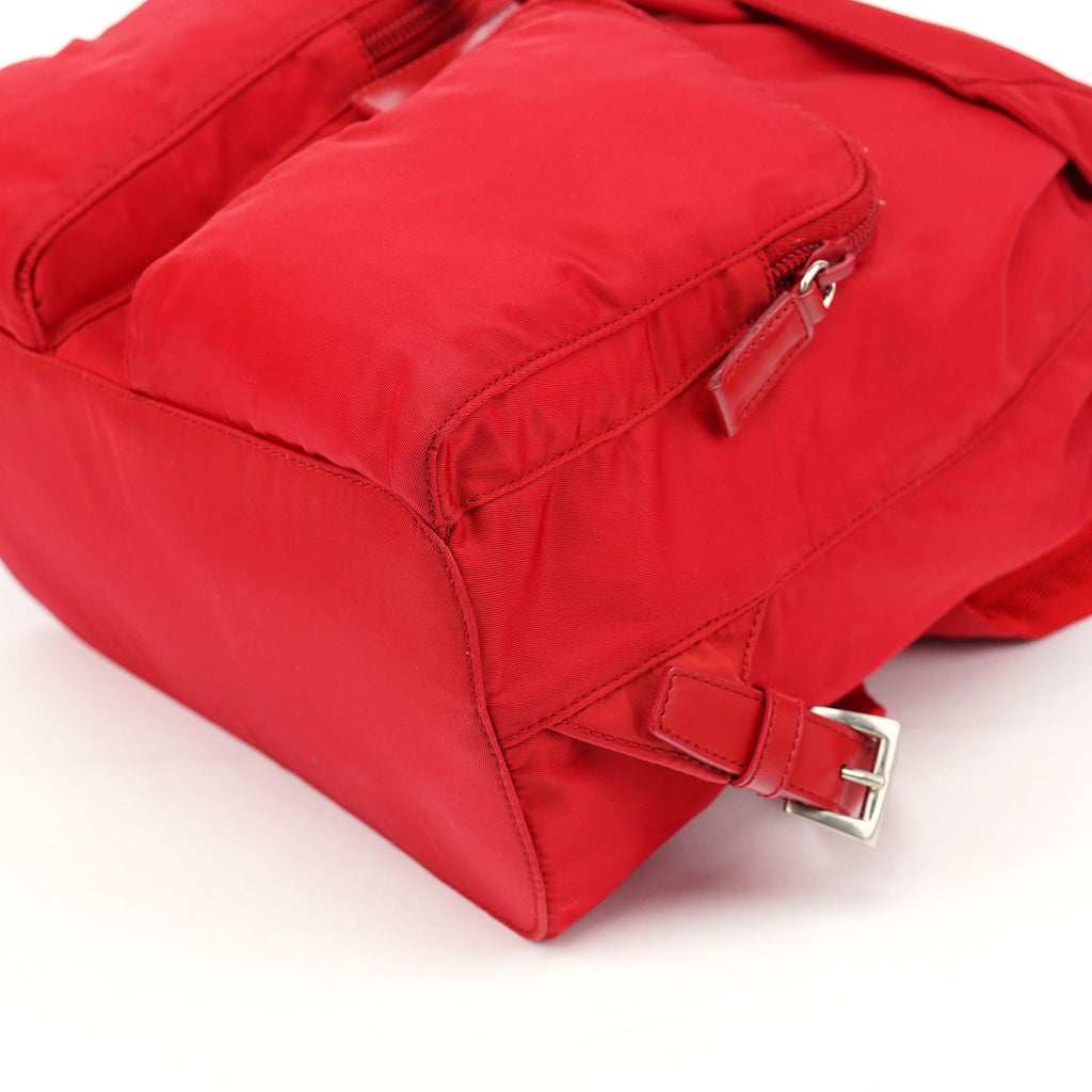B5885 Red Tessuto Vela Backpack