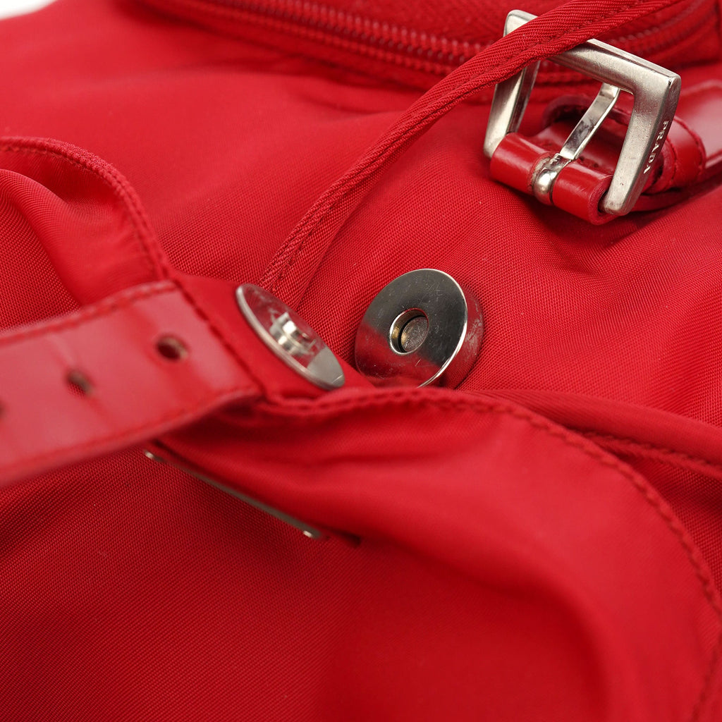 B5885 Red Tessuto Vela Backpack