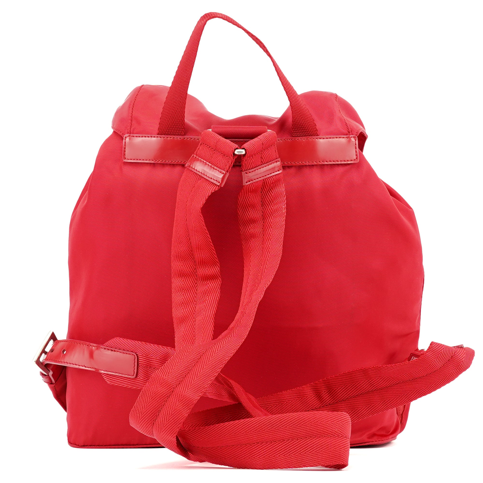 B5885 Red Tessuto Vela Backpack