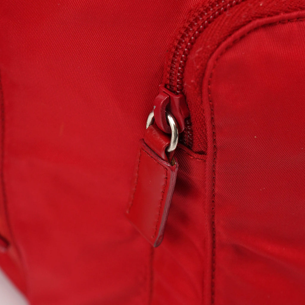 B5885 Red Tessuto Vela Backpack