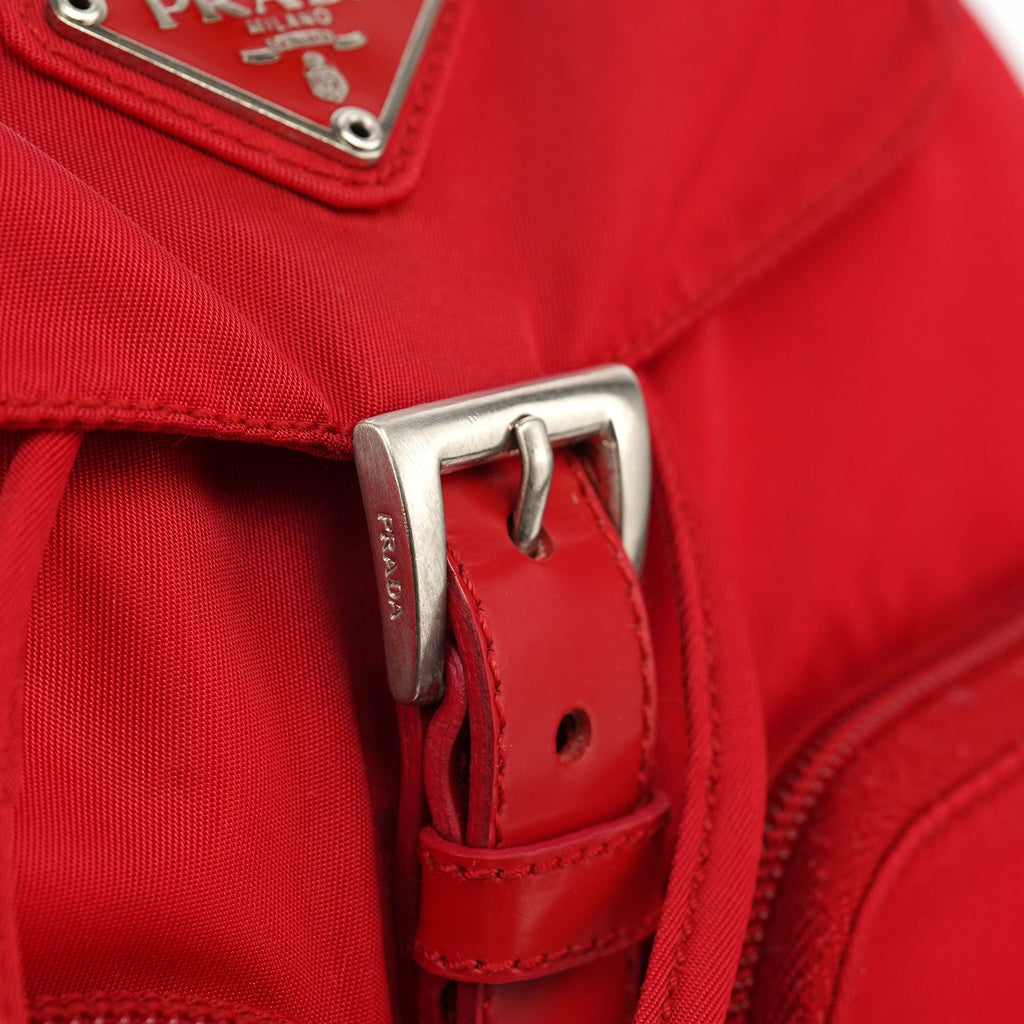 B5885 Red Tessuto Vela Backpack