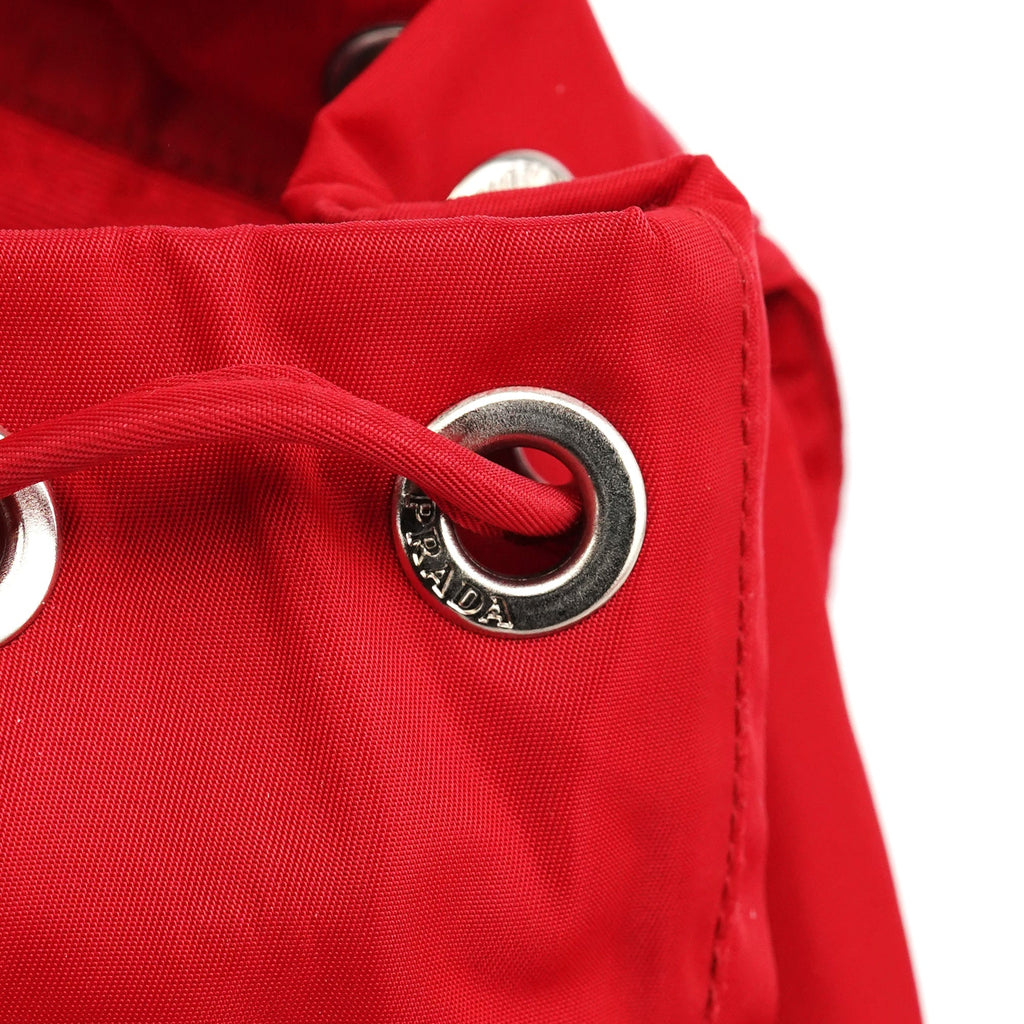 B5885 Red Tessuto Vela Backpack