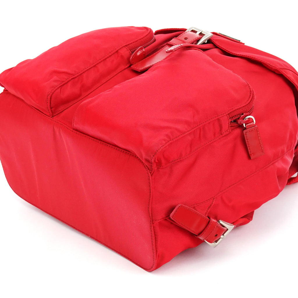 B5885 Red Tessuto Vela Backpack