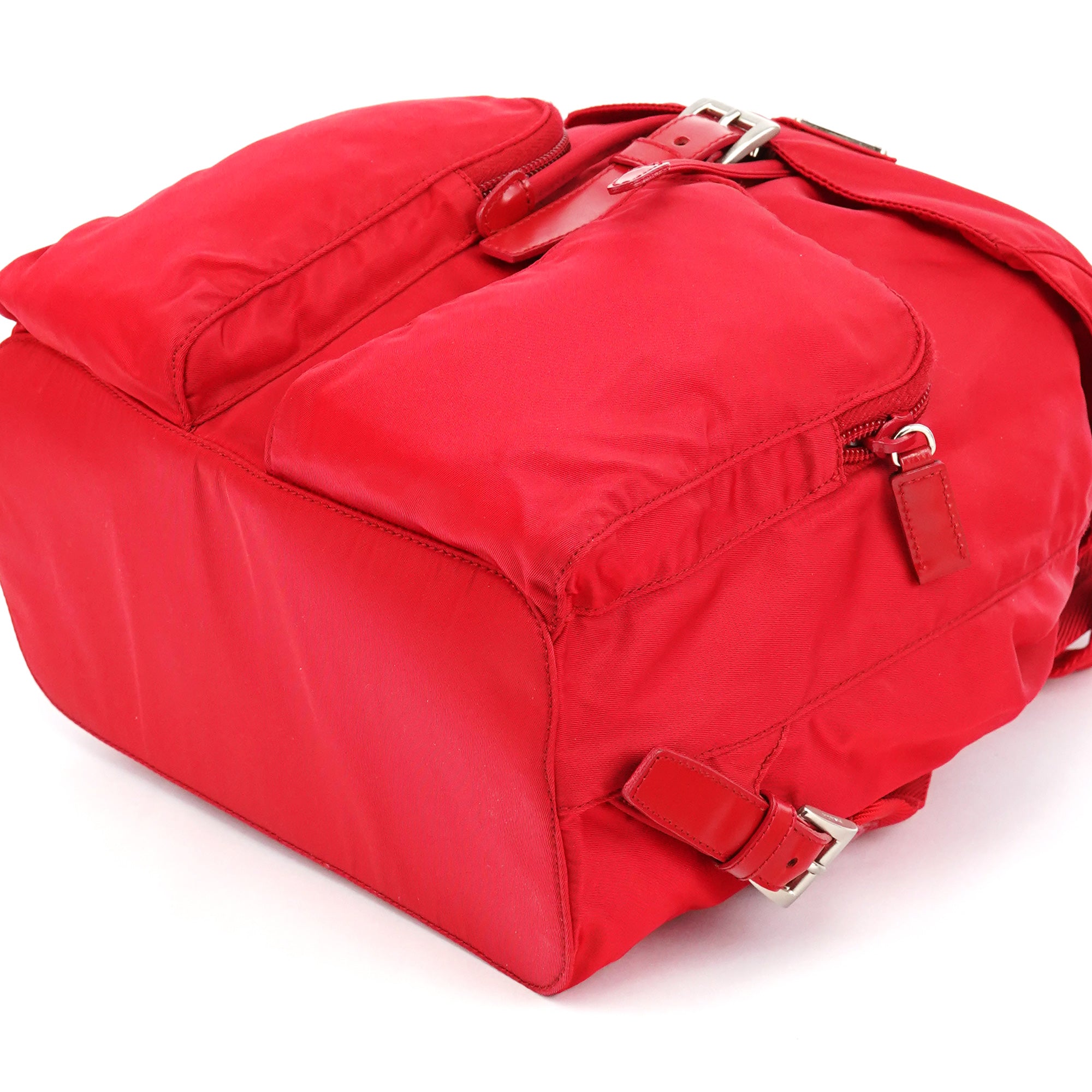 B5885 Red Tessuto Vela Backpack